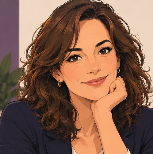 Portrait illustré de Cécile, la mentor de Bonjour Cécile